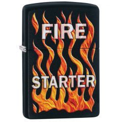 Zippo Windproof Lighter Fire Starter Black CI412256