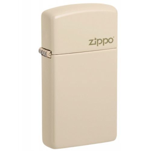 Zippo Windproof Lighter Slim Logo Beige 49528ZL