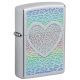Zippo Windproof Lighter Heart Design Silver 49780