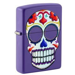 Zippo Windproof Lighter Day Of The Dead Design Purple 49859