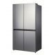 Gorenje Refrigerator With Freezer 90 cm 609 Liters Inverter Motor Gray NRM918FUX
