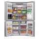 Gorenje Refrigerator With Freezer 90 cm 609 Liters Inverter Motor Gray NRM918FUX