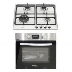 Nardi Gas Oven 67 Liters Electric Grill 60X60 And Built In Gas Hob 60 cm 4 Burners Full Safety Stainless Steel FMX064XN2