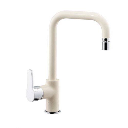 Purity Lento Kitchen Faucet 1/2 Flex Swivel Hinged Spot Granite Cream PU154944333