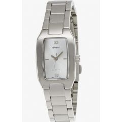 Casio For Women White Dial Stainless Steel Band Watch LTP-1165A-7C2DF