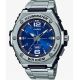 Casio Stainless Steel Analog With Blue Dial Wrist Watch Silver MWA-100HD-2AVDF