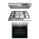 Indesit Built-In Electric Oven 60 cm, Gas Cooker 60 cm and Hood 60cm 140 m3/h IFW5530IX