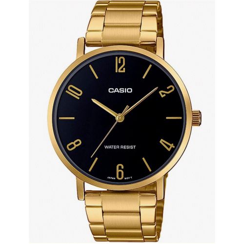 Casio For Men Stainless Steel Watch 46 mm Gold MTP-VT01G-1B2UDF