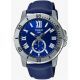 Casio Watch For Men Analog Blue Leather Band MTP-VD200L-2BUDF