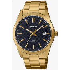 Casio Watch For Men Analog Stainless Steel Band Gold MTP-VD03G-1AUDF