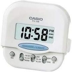 Casio Digital Alarm Clock White PQ-30B-7DF