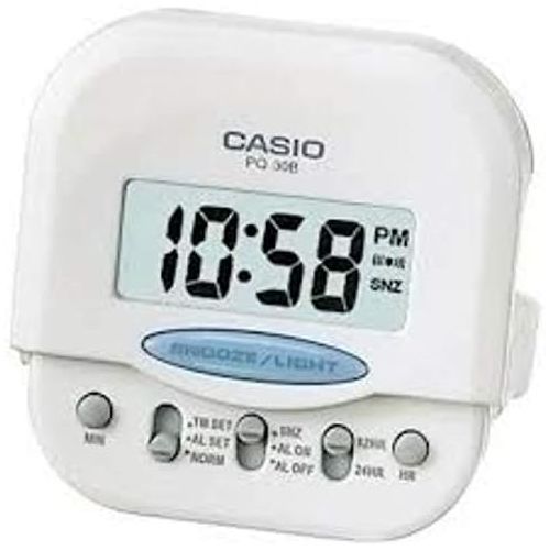 Casio Digital Alarm Clock White PQ-30B-7DF