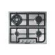Hoover Built-In Hob Gas 60cm 4 Burners Stainless Steel: HGH64SQCX