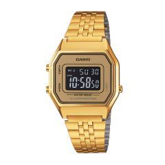 Casio Women's Watch Digital Gold Dial Stainless Steel LA680WGA-9BDF