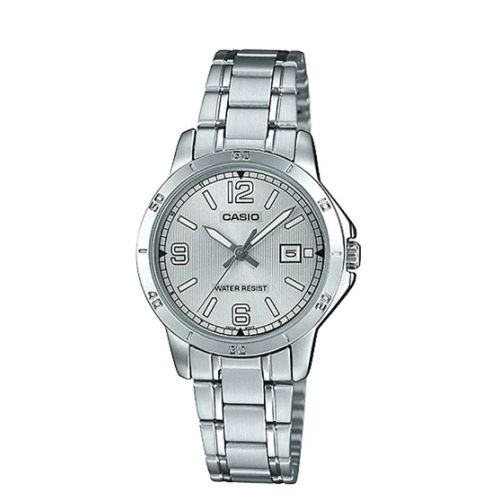 Casio Watch for Women Analog Stainless Steel Band Silver LTP-V004D-7B2UDF