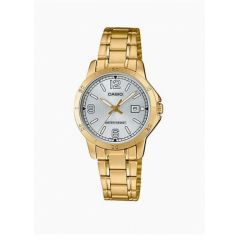 Casio Watch for Women Analog Stainless Steel Band Gold LTP-V004G-7B2UDF