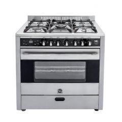 MG Grand Steel Cooker 60*90 cm 5 Burners Cast Iron Full Safety and Fan PS9001