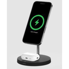 Belkin Boost charge Pro MagSafe 2-in-1 15 W Wireless Charger Stand Black 2220000491