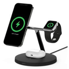 Belkin Boost charge Pro MagSafe 3-in-1 15 W Wireless Charger Stand Black 2220000488
