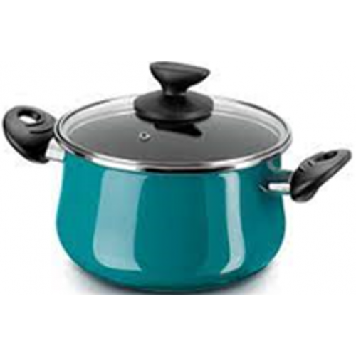 Vitrinor Deep Pot With Glass Lid 24 Cm Turquoise 330728518