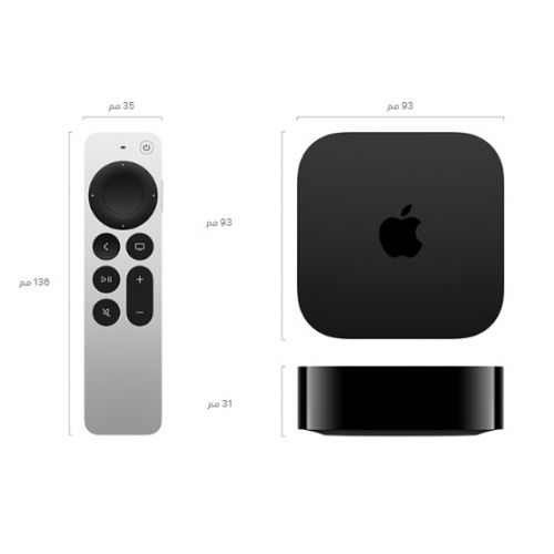 Apple TV 4k Wi fi and Ethernet box in man hand on the white