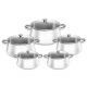 Zahran Stainless Steel Stewpot Set 10 Pieces With Glass Lid Z-330030304