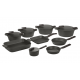 Pyrex Artisan Cookware Set 18 pieces Granite Grey 6223004509148