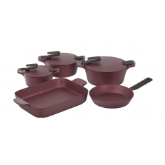Pyrex Artisan Cookware Set 12 pieces Granite Burghandy 6223004508363