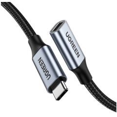 Ugreen USB-C Male to USB-C Female Gen2 Braided Extension Cable 1m Dark gray US372