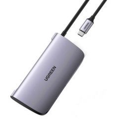 Ugreen USB-C to 2 USB3.0 HDMI RJ45 SD*TF And PD Port Converter CM212