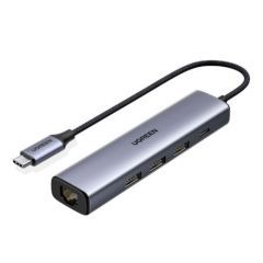 Ugreen USB-C Multifunction Gigabit Ethernet PD Adapter Grey CM475