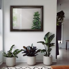 Artistico Polyurethane Wall Mirror Size 70*70 Brown MIRRO-75