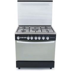 White Point Gas Cooker 5 Burners 60*90 cm With Fan Black Stainless Steel WPGC9060BXTA