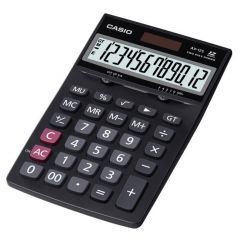 Casio Mini Desk Calculator 12 Digits Black AX-12S-W-DC