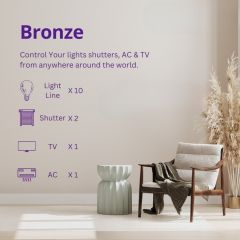 Home Automation Control 10 Lights, 2 Shutters, 1 TV and 1 AC Bronze