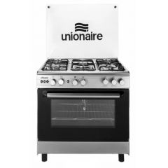 Unionaire Gas Cooker 60*80 cm 5 Burners with Fan Stainless C68SS-DC-443-F-2W-GU-AL
