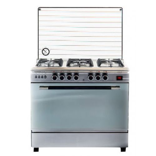 Royal Gas Perfect Cast Cooker Digital 5 Burners Cast Iron 60*90 cm With Fan Stainless 2010244