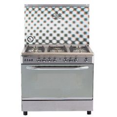 Royal Gas Caesar Cast Cooker Digital 5 Burners Cast Iron 60*90 cm With Fan Stainless 2010294