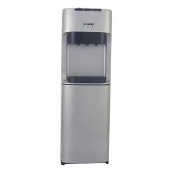 Fresh Water Dispenser 3 Spigots with Built-In Refrigerator and Cup Holder Silver FW-16BRSH