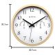 Titan Contemporary Wooden Finish White Wall Clock with Thermometer & Hygrometer 30*30 cm W0046PA01