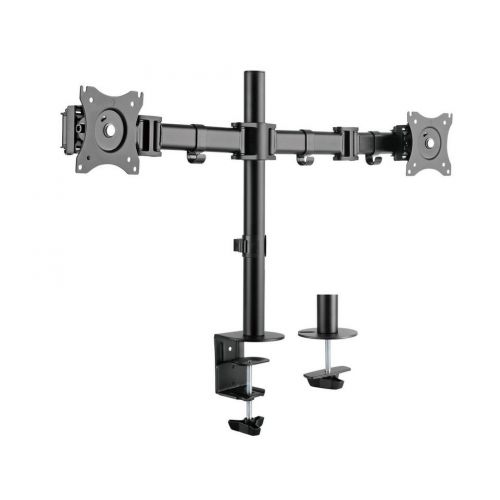 Dual LCD Monitor Adjustable Arms Desk Table Mount Stand for 2 Screens 17 To 32 Inch Supported Z022
