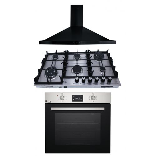 Purity Hood 90 cm and Gas Hob 90 cm and Electric Oven 60 cm PENTOBl90