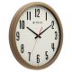 Titan Wooden Texture Oval Clock with White Dial and Silent Sweep Technology 37 x 41.5 cm W0061PA01
