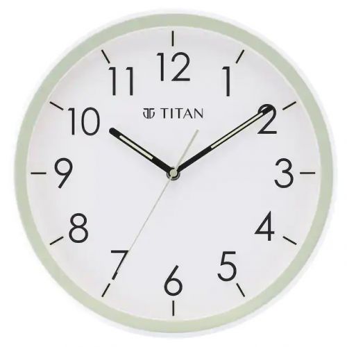 تيتان ساعة حائط 32.5 × 32.5 سم لون أبيض * أخضر W0055PA01