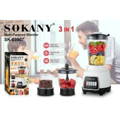 Sokany Blender 600 W 1.5 L 3*1 SK-03007