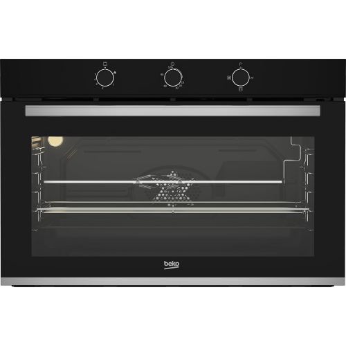 BEKO Built in Oven Gas 90 cm with Gas Grill 2 Fans BBWHT12104BS