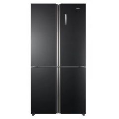Haier Refrigerator 2 Doors 502 Liter Glass Inverter Black HRF-550TDBG