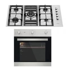 Nardi Built In Gas Hob 90 cm 5 Burners and Gas Oven With Fan 60 cm